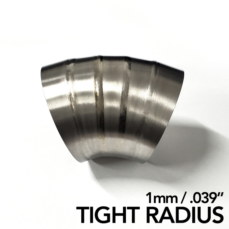 Ticon Industries 3.5in Welded Pie Cuts 1.65D Loose Radius 45 Deg Bend 1mm/.039in- 5pk - 141-08920-1303