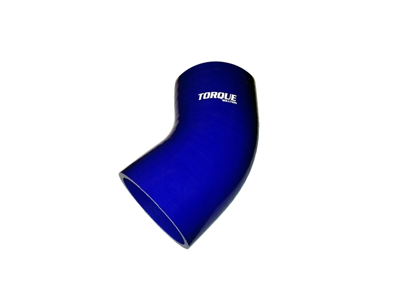 Torque Solution 45 Degree Silicone Elbow: 3.5 inch Blue Universal - TS-CPLR-45D35BL