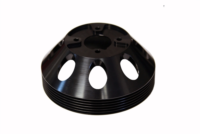 Torque Solution Lightweight Water Pump Pulley (Black): Hyundai Genesis Coupe 3.8 2010+ - TS-GEN-003B