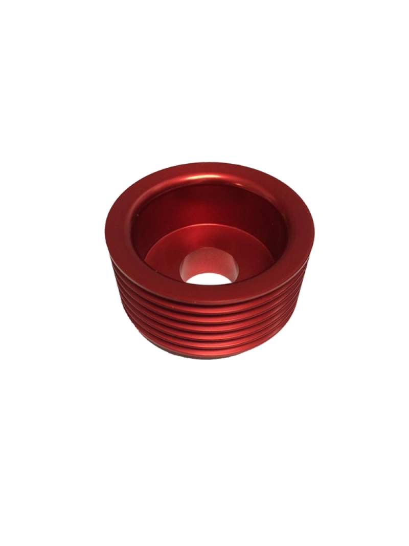 Torque Solution Lightweight Alternator Pulley (Red): Hyundai Genesis Coupe 3.8 2010+ - TS-GEN-004R