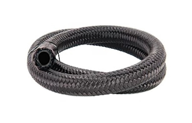 Torque Solution Nylon Braided Rubber Hose -6AN 5ft (0.34in ID) - TS-RH-NR6-5