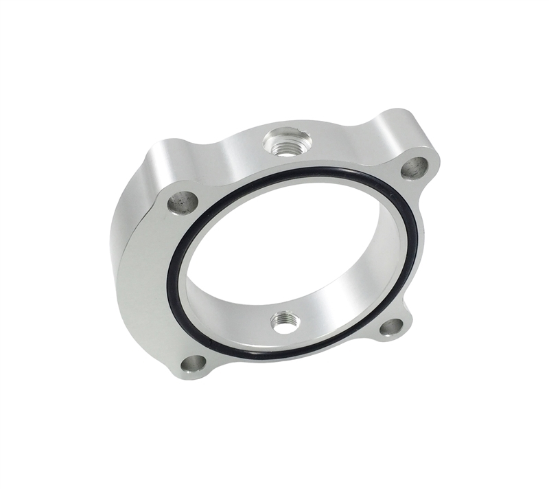 Torque Solution Throttle Body Spacer (Silver): Hyundai Sonata 2.0T - TS-TBS-029-2