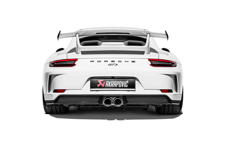 Akrapovic 2018 Porsche 911 GT3 (991.2) Slip-On Race Line (Titanium) w/Header/Tail Pipes - S-PO/TI/8-TP-E