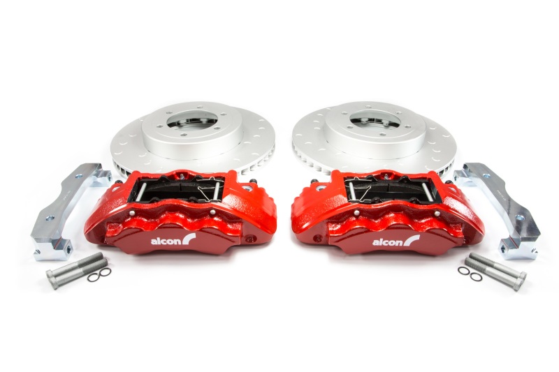 Alcon 2016+ Toyota Tacoma w/ 17in+ Wheels 352x30mm Rotors 6-Piston Red Calipers Front Brake Kit - BKF1551G58