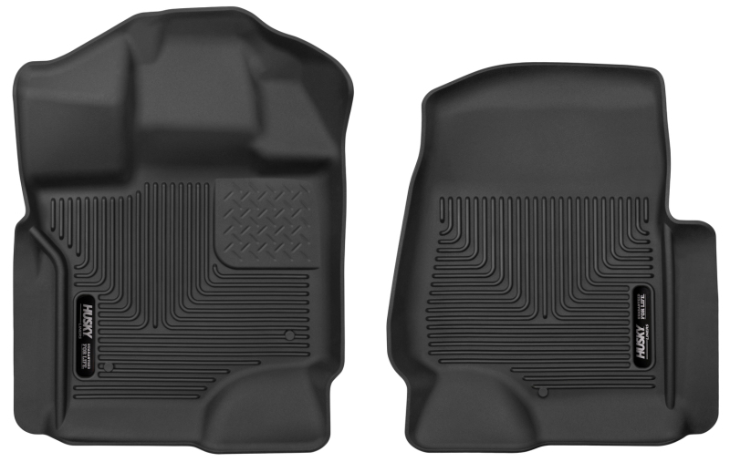 Husky Liners 15-17 Ford F-250 Super Duty Crew Cab X-Act Contour Black Front Floor Liners - 53361