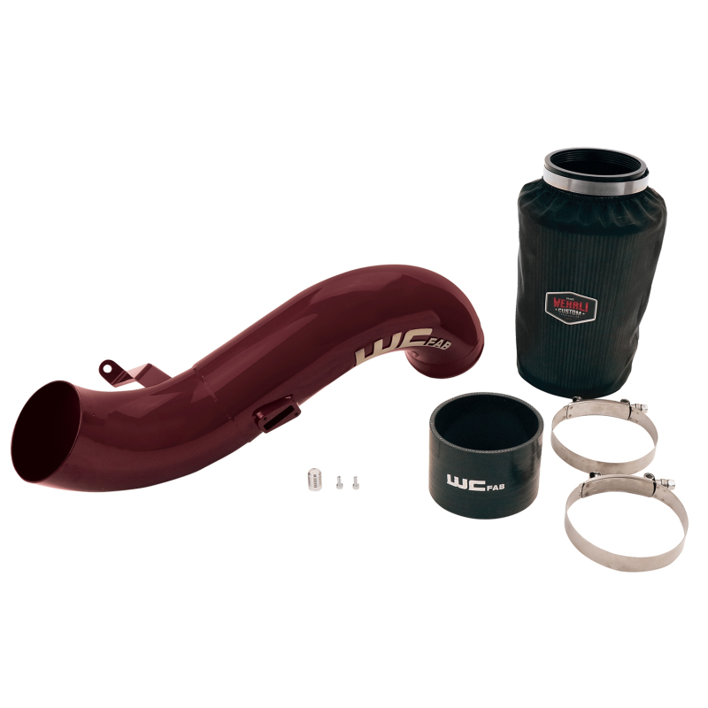 Wehrli 07.5-10 Chevrolet 6.6L LMM Duramax 4in Intake Kit - WCFab Red - WCF100635-RED