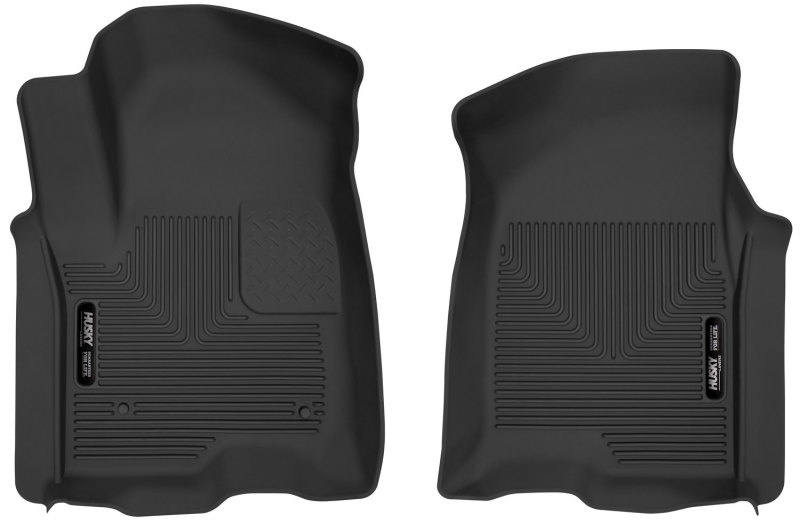 Husky Liners 2019 Chevy Silverado 1500 Crew Cab X-Act Contour Front Black Floor Liners - 54101