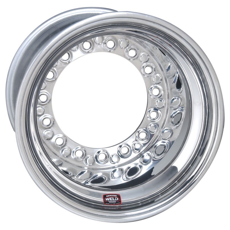 Weld Wide 5 XL Direct MT 15x14 / 5x10.25 BP / 5in. BS Polished Assembly - No Beadlock w/6-Dzus Cvr - 559-5405-6