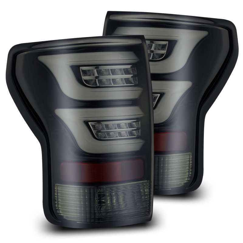 AlphaRex 07-13 Toyota Tundra PRO-Series LED Tail Lights Jet Black - 670010