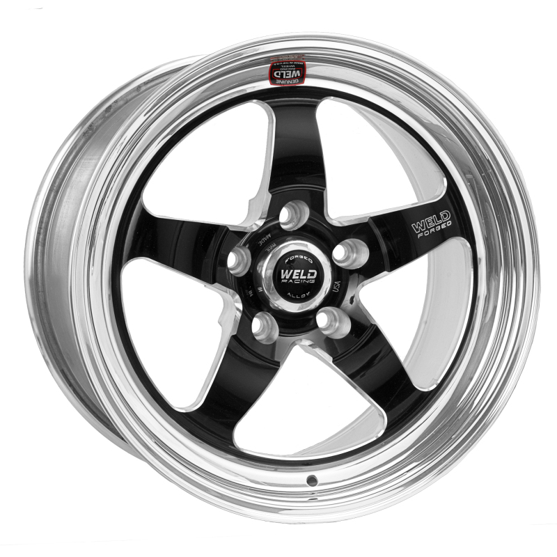 Weld S71 18x10 / 5x4.75 BP / 5.7in. BS Black Wheel (Medium Pad) - Non-Beadlock - 71MB8100B57A