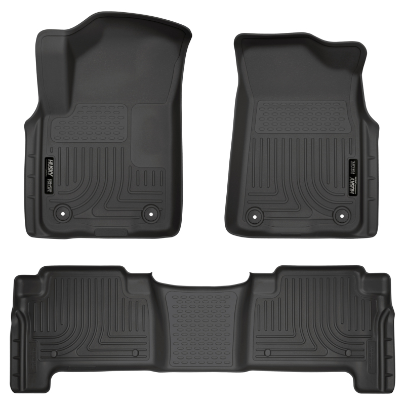 Husky Liners 2019+ Infiniti QX80/2019+ Nissan Armada Weatherbeater Black Fnt & 2nd Seat Floor Liners - 95671