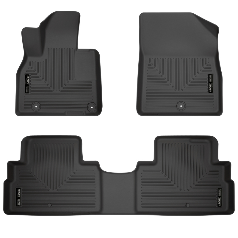 Husky Liners 2020 Kia Telluride Weatherbeater Black Front & 2nd Seat Floor Liners - 95691