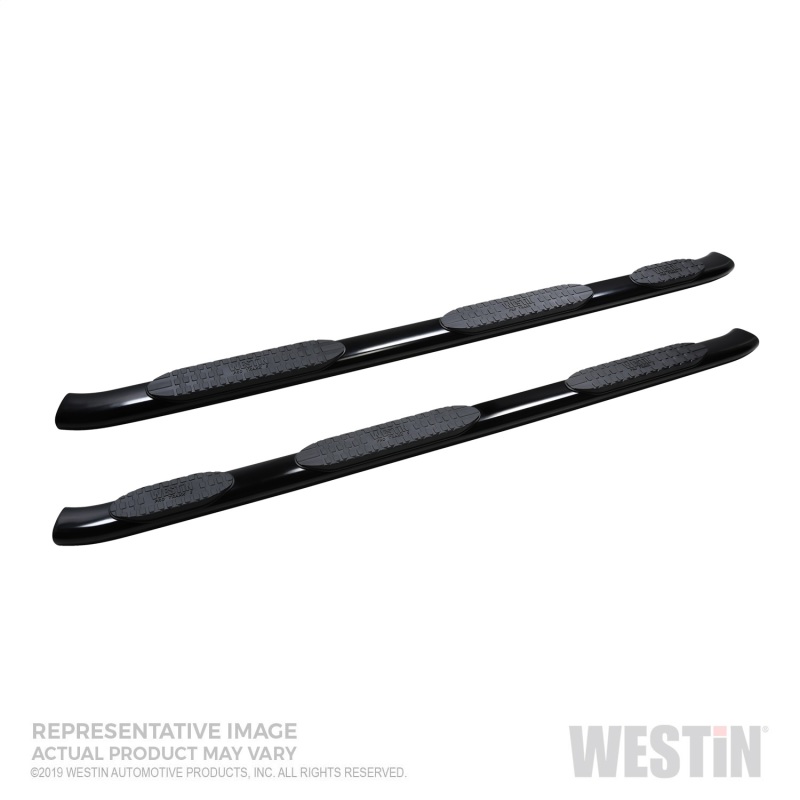 Westin 2019 Chevrolet Silverado Double Cab w/ 6.5in Bed PRO TRAXX 5 W2W Oval Nerf Step Bars - Black - 21-534715