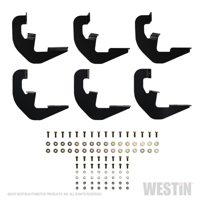 Westin 2019 Chevrolet Silverado/Sierra 1500 Double/CC Non LD Running Board Mount Kit - Black - 27-2255