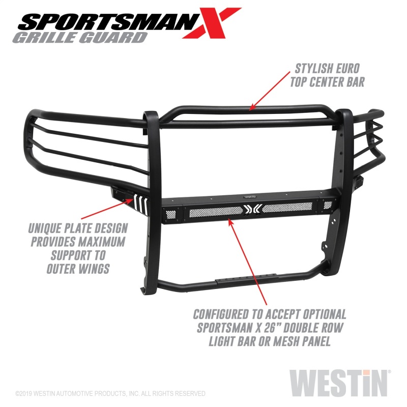 Westin 19-21 Ram 1500 Sportsman X Grille Guard - Textured Black (Excluding Classic & Rebel) - 40-33975