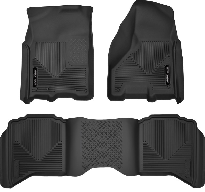 Husky Liners 2012 Dodge Ram 1500/2500/3500 Crew Cab WeatherBeater Combo Black Floor Liners - 99001