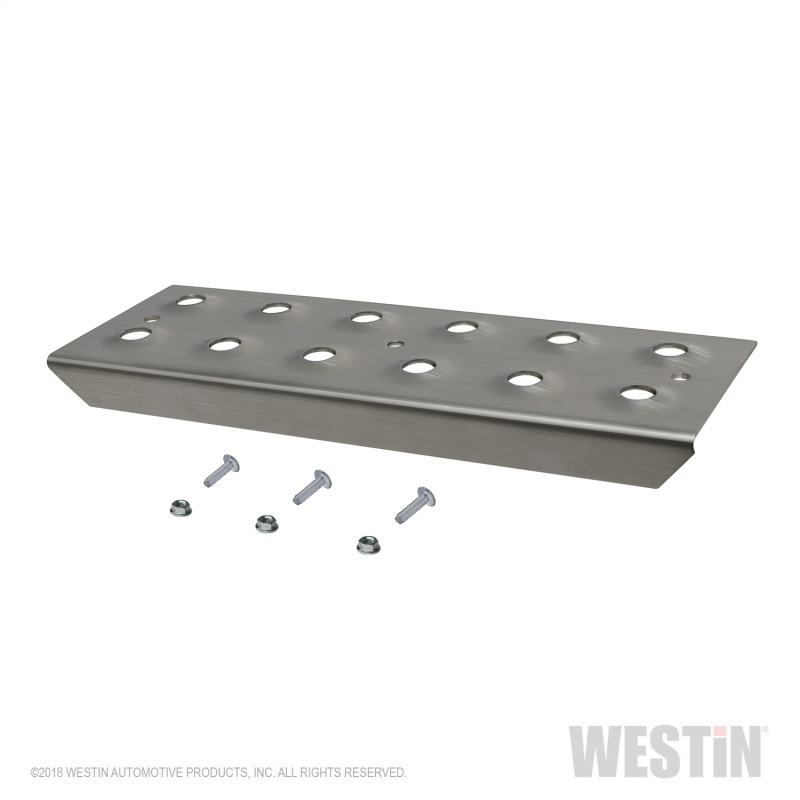 Westin 11in Step Plate w/screws (Set of 2)- Stainless Steel - 56-100011
