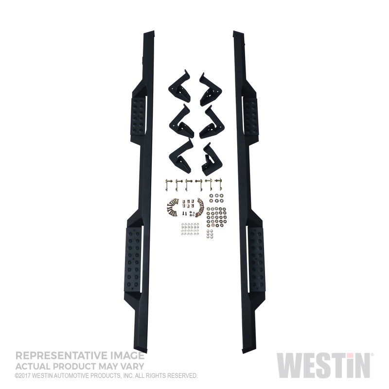 Westin/HDX 10-17 Toyota 4Runner Trail Edition Drop Nerf Step Bars - Textured Black - 56-13835