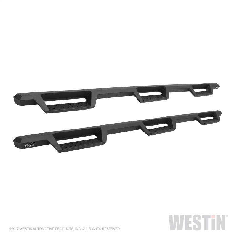 Westin/HDX 07-19 Chevy Silv 2500/3500 Crew (8ft) (Excl Dually) Drop WTW Nerf Step Bars - Blk - 56-534585