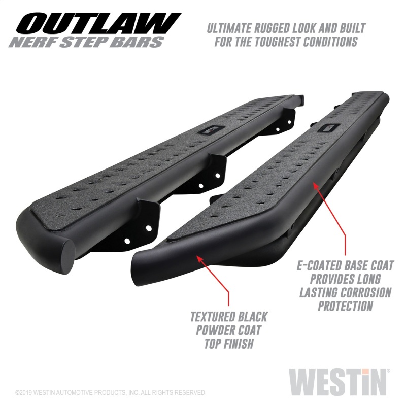 Westin 09-18 Dodge RAM 1500 Crew Cab Outlaw Nerf Step Bars - 58-53565