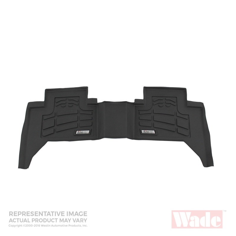 Westin 2007-2018 Toyota Tundra Double cab Wade Sure-Fit Floor Liners 2nd Row - Black - 72-113016