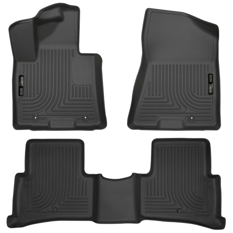 Husky Liners 2017 Kia Sportage Weatherbeater Front and Second Row Black Floor Liners - 99891