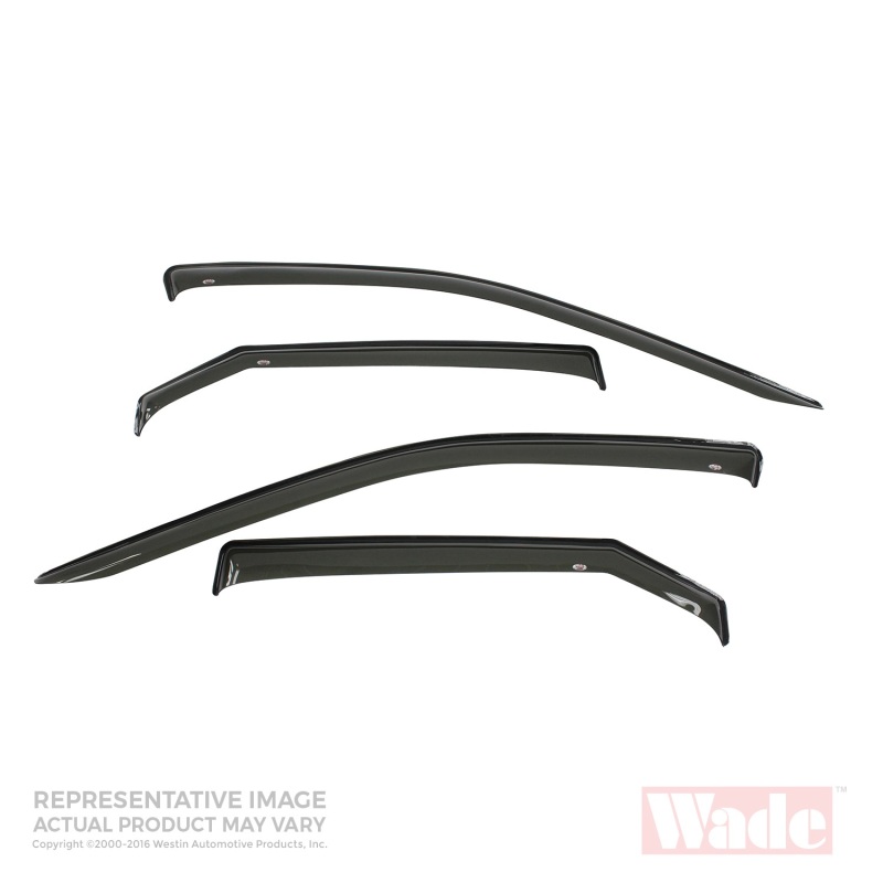 Westin 2011-2018 Dodge Charger Wade Slim Wind Deflector 4pc - Smoke - 72-35428