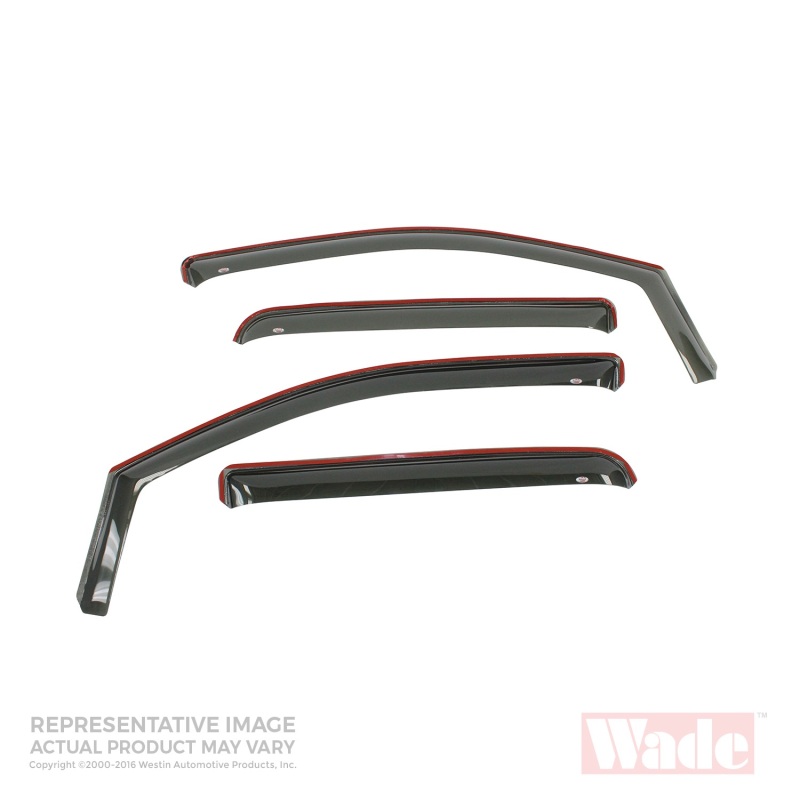 Westin 2005-2015 Toyota Tacoma Double Cab 4dr Wade In-Channel Wind Deflector 4pc - Smoke - 72-88407