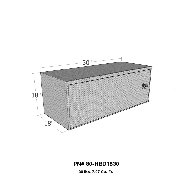 Westin/Brute HD Under Body 18in x 30in Swing Door - Aluminum - 80-HBD1830