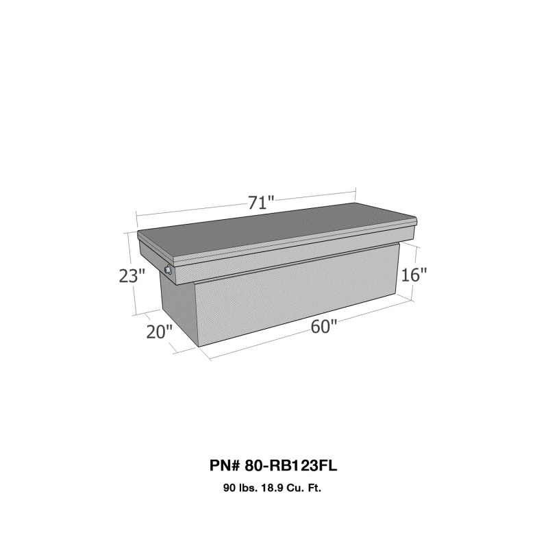 Westin/Brute Full Lid Full Size XOver Xtra Deep - Aluminum - 80-RB123FL