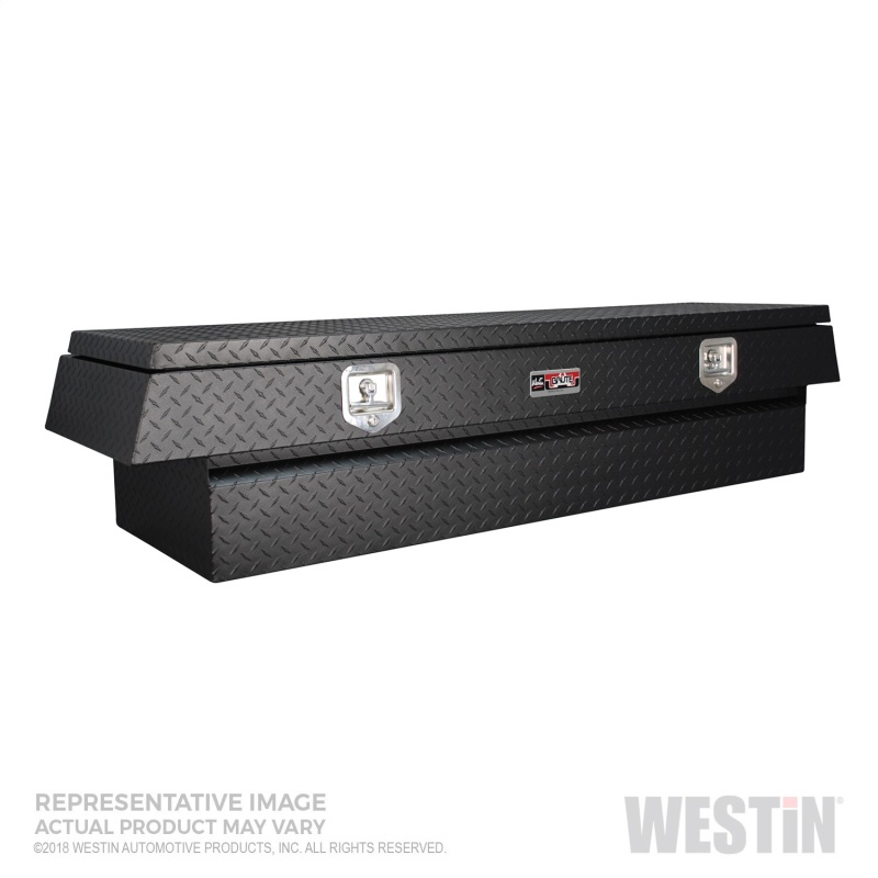 Westin/Brute V Shape Goose Neck 5th Wheel 57in Tailgate Box 1 Drawer/2 Swing Doors - Textured Black - 80-RB257D-BT