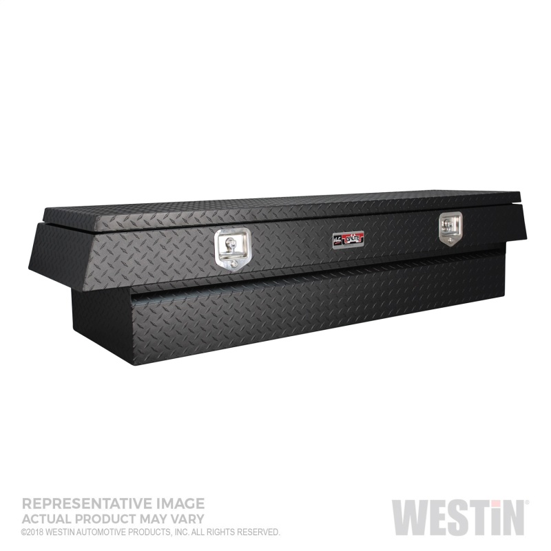 Westin/Brute Contractor TopSider 90in w/ Doors - Black Textured - 80-TBS200-90D-BT