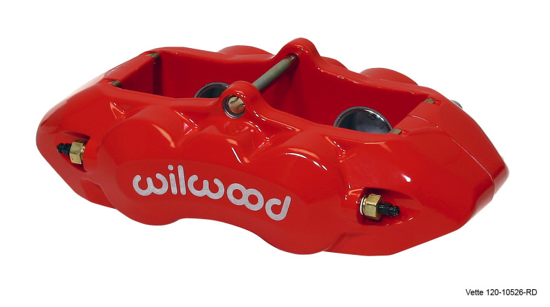 Wilwood Caliper-D8-4 Rear Red 1.38in Pistons 1.25in Disc - 120-10526-RD