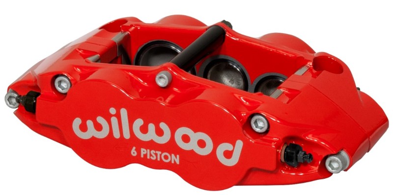 Wilwood Caliper-Narrow Superlite 6R-LH - Red 1.62/1.12/1.12in Pistons 1.10in Disc - 120-11781-RD