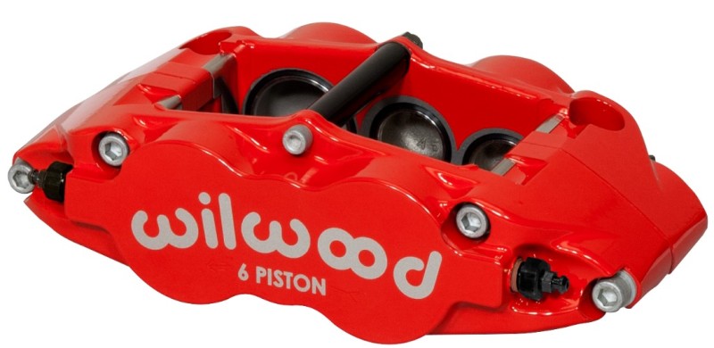 Wilwood Caliper-Narrow Superlite 6R-LH - Red 1.38/1.12/1.12in Pistons 1.10in Disc - 120-12003-RD