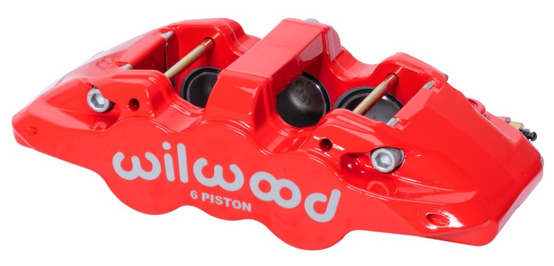 Wilwood Caliper-Forged DynaliteI w/Dust Seal-Red 4.04in Pistons, 1.25in disc, - 120-14442-RD