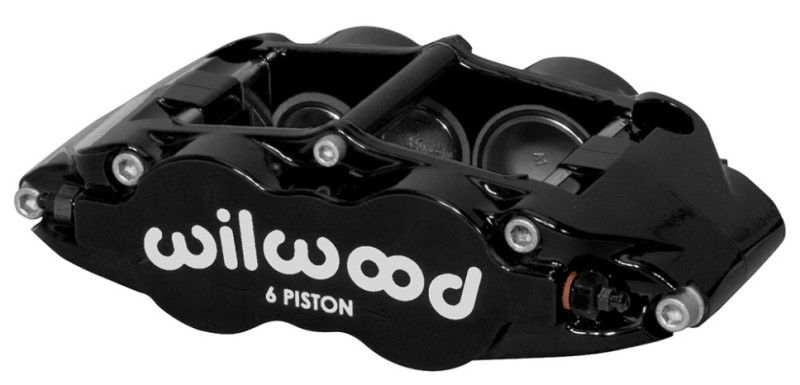 Wilwood Caliper Forged Narrow Superlite L/H FNSL6R-DS Dust Seal 1.62/1.12/1.12,1.25 Rotor - Black - 120-14490-BK