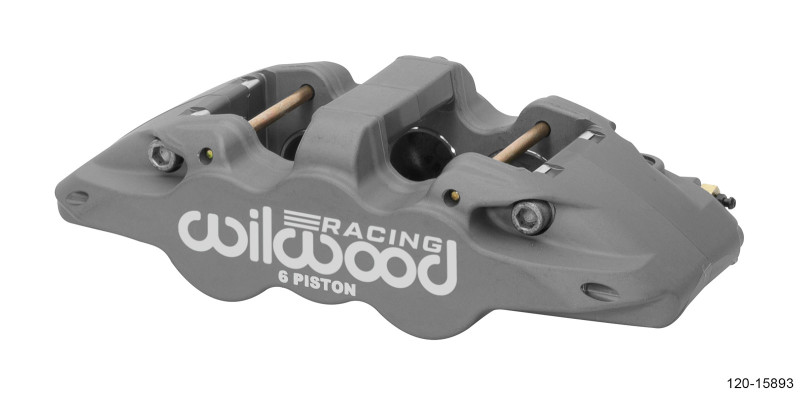 Wilwood Caliper-Aero6-R/H - Black Anodize (.80 Thk Pad) 1.75/1.38/1.38in Pistons .810in Disc - 120-15893