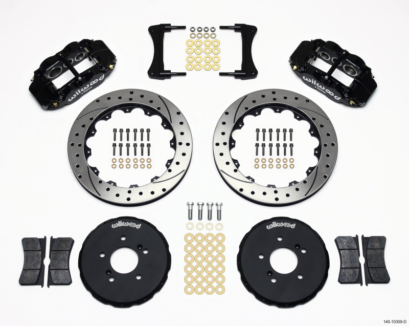 Wilwood Narrow Superlite 6R Front Hat Kit 12.88in Drilled Honda S2000 - 140-10309-D