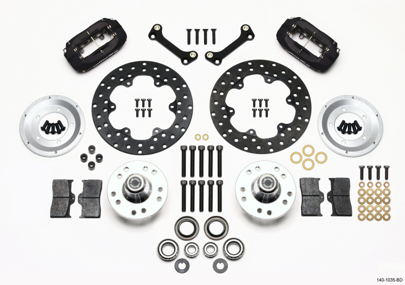 Wilwood Forged Dynalite Front Drag Kit Drilled Rotor 82-92 Camaro/Firebird - 140-1035-BD