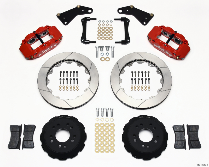 Wilwood Narrow Superlite 6R Front Hat Kit 13.06in Red 65-82 Corvette C2/C3 - 140-10616-R