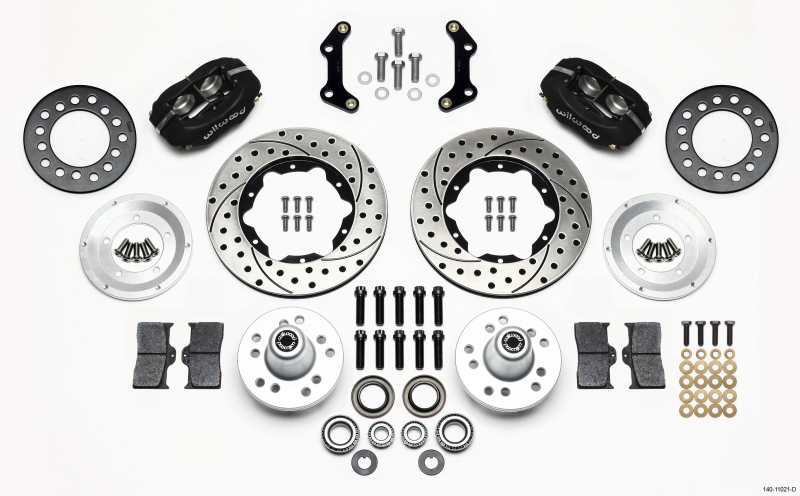 Wilwood Forged Dynalite Front Kit 11.00in Drilled 70-72 CDP B & E Body-Disc - 140-11021-D