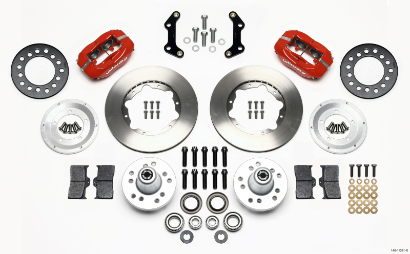 Wilwood Forged Dynalite Front Kit 11.00in Red 70-72 CDP B & E Body-Disc - 140-11021-R