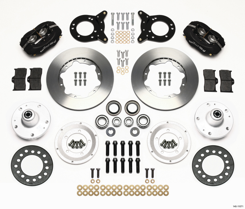 Wilwood Forged Dynalite Front Kit 11.00in 1965-1969 Mustang Disc & Drum Spindle - 140-11071