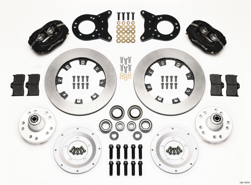 Wilwood Forged Dynalite Front Kit 12.19in 1970-1973 Mustang Disc & Drum Spindle - 140-11074