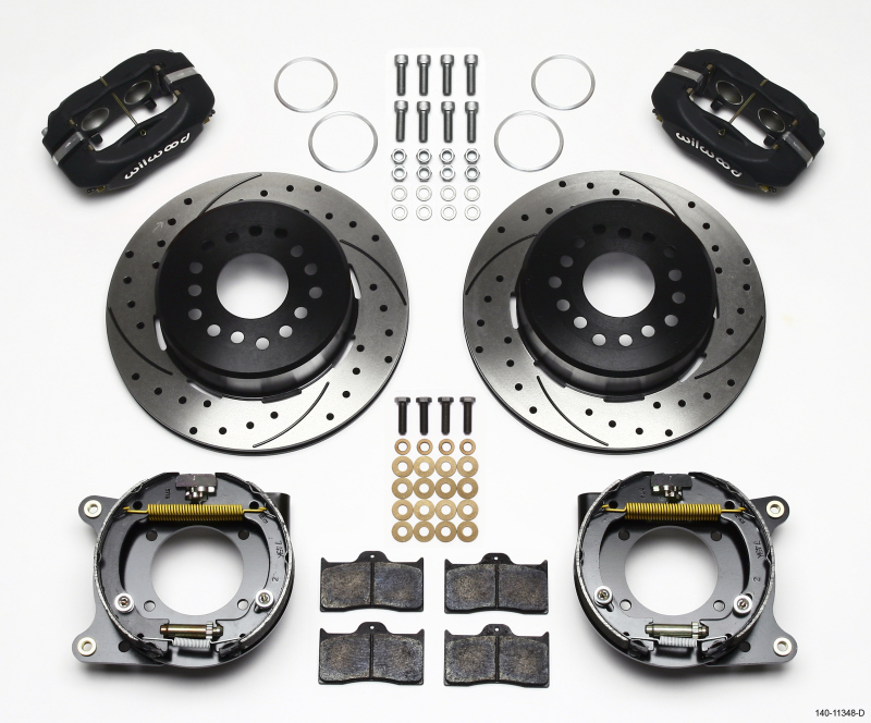 Wilwood Forged Dynalite P/S Park Brake Kit Drilled 55-57 Chevy 2.34in Offset - 140-11348-D
