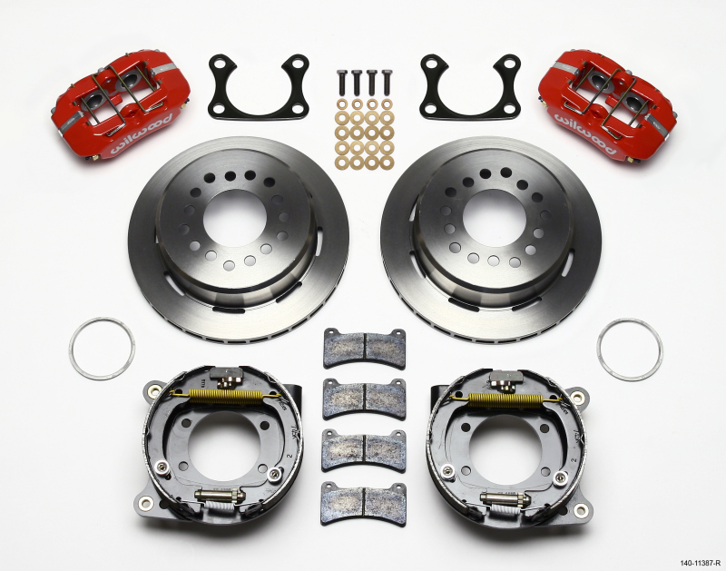 Wilwood Dynapro Low-Profile 11.00in P-Brake Kit - Red Big Ford 2.36in Offset - 140-11387-R