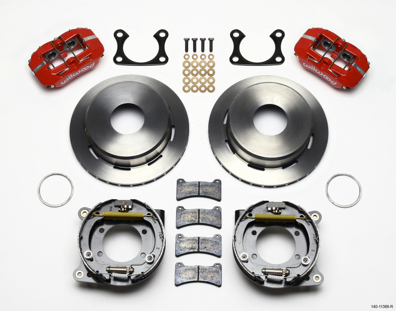 Wilwood Dynapro Low-Profile 11.00in P-Brake Kit - Red Big Ford 2.36in Offset Currie - 140-11388-R