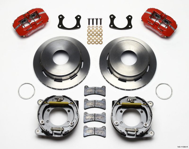 Wilwood Dynapro Low-Profile 11.00in P-Brake Kit - Red New Big Ford 2.50in Offset - 140-11390-R