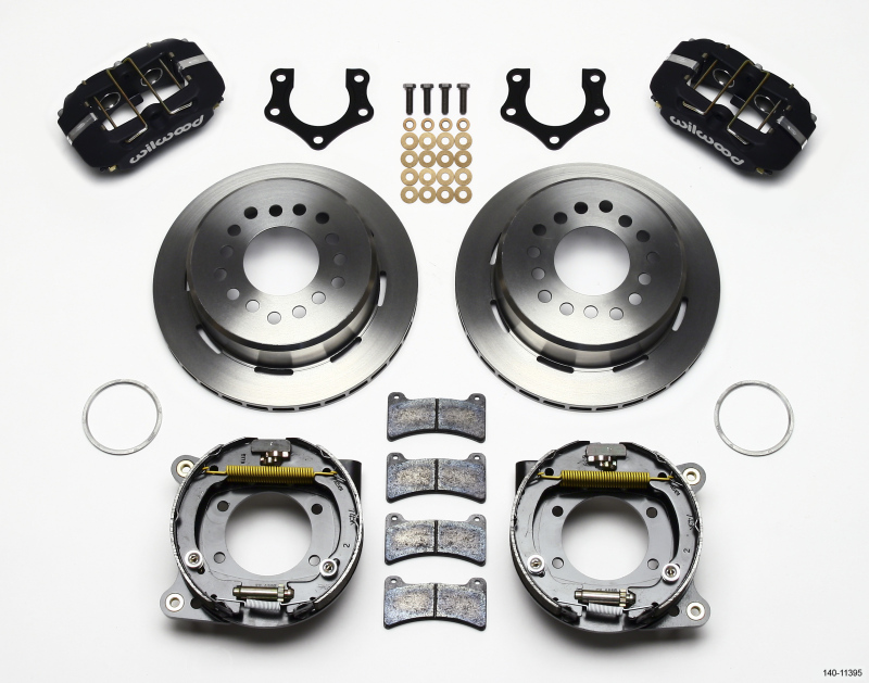 Wilwood Dynapro Low-Profile 11.00in P-Brake Kit Mopar/Dana 2.36in Off w/Snap Ring Brng - 140-11395